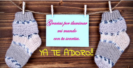 Frases para bebés en postales de felicitación.