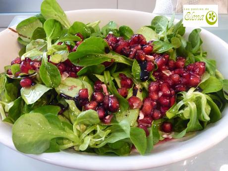 Ensalada de canónigos y granada