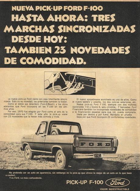 La camioneta Ford F-100 de 1970