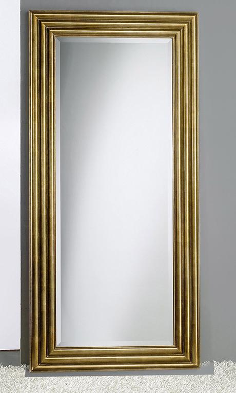 Espejo con marco de madera, hoja bronce, 100% Made in Italy Certificado