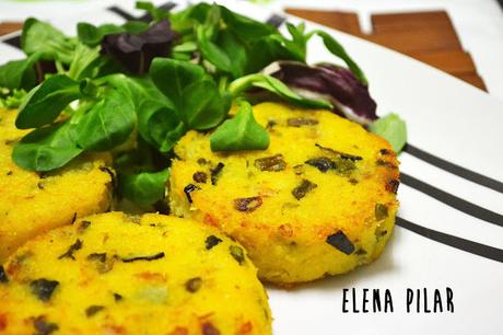 Hamburguesas de polenta y verduras