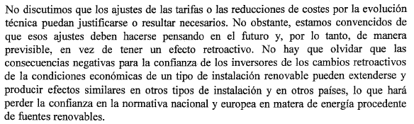 Comisión Europea envía carta a Sebastián contra la retroactividad fotovoltaica