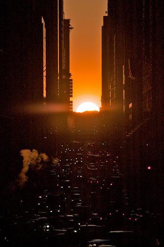 Puesta de Sol sobre la calle Esperanza