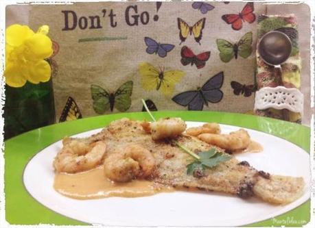 Gallo con langostinos en salsa marinera Gallo con langostinos en salsa marinera