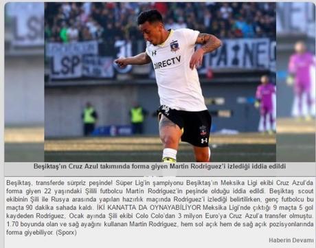 Cruz Azul podría perder a Martín Rodríguez, Besiktas lo quiere Cruz Azul podría perder a Martín Rodríguez, Besiktas lo quiere