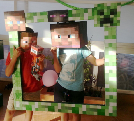 Decoración fiesta infantil Minecraft