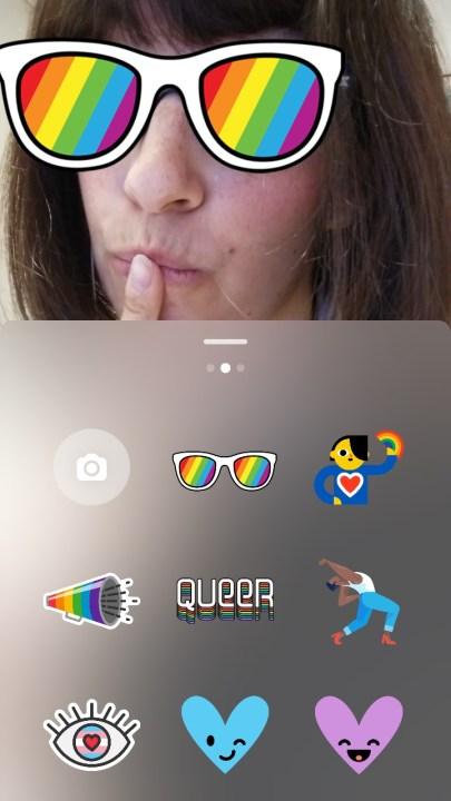 Instagram Stories Pride stickers boton lgbt Maria en la red