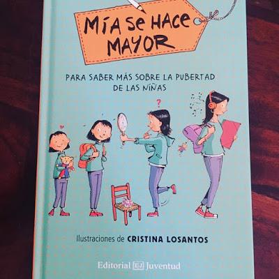 boolino, Mía se hace mayor, pubertad, editorial juventud, cristina losantos, que estás leyendo, yo leo, lecturas, libros, libro juvenil, 