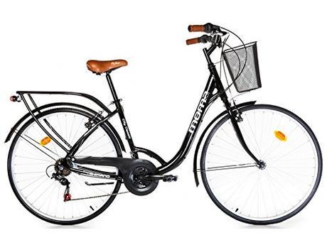 Moma - Bicicleta Paseo Citybike SHIMANO. Aluminio, 18 velocidades, ruedas de 28