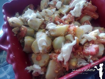 Ensalada de patata con vinagreta