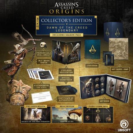 [E32017] Así son las ediciones coleccionista de Assassins Creed Origins