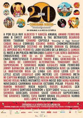 Sonorama Ribera 2017: Depedro, Ilegales, Los Coronas, Mi Capitán, Novedades Carminha, Nora Norman, La Granja...