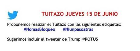 Tuitazo Jueves 15 de Junio: ¡Ni un paso atrás en la política hacia Cuba! #Cuba #CubaEsNuestra #Niunpasoatras #NoMasBloqueo