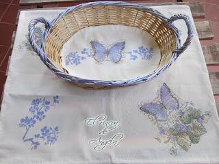 Como hacer decoupage y pintura sobre tela.