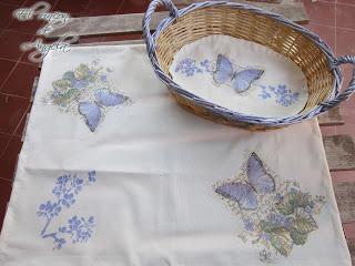 Como hacer decoupage y pintura sobre tela.