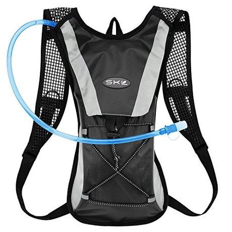 Topfire Mochila de senderismo con mochila de hidratación 2L vejiga Agua de 2 litros Ciclismo Escalada Camping bolsas de running, negro