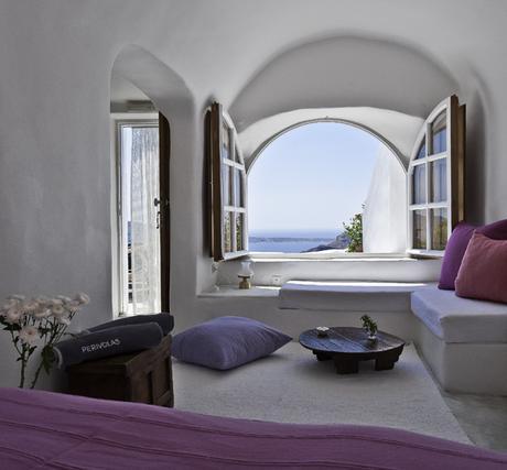 Decoración de estilo mediterráneo: Perivolas, un refugio idílico en Santorini