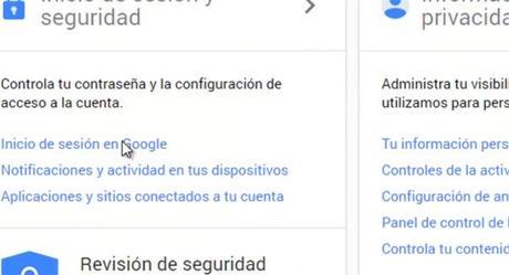 Iniciar sesion en Google