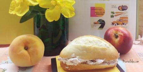 Bocata de crema de queso con jamón