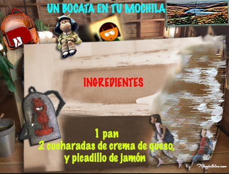 Bocata de crema de queso con jamón Bocata de crema de queso con jamón