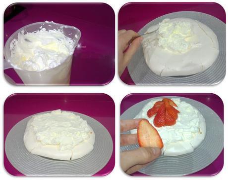 Pavlova con fresas