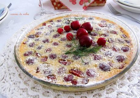 Clafoutis de Cerezas sin gluten y sin lactosa