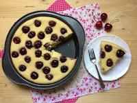 pastel de sémola y cerezas receta