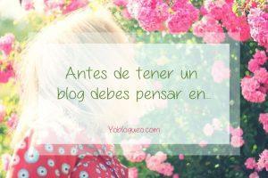 tener un blog