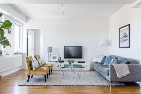 salón nórdico piso sueco estilo escandinavo distribución abierta diáfano decoración nórdica cocina abierta blog decoracion interiores 