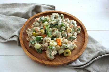 Recetas PaleoSOP: Ensaladilla prebiótica con caballa y mayonesa de ajo negro