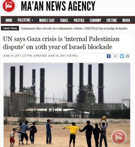La crisis (eléctrica) de Gaza obedece a una disputa interna.