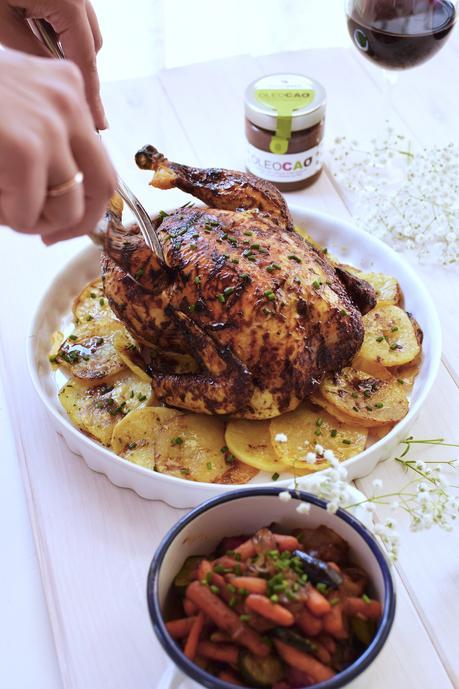 Pollo relleno al horno con Oleocao (sin gluten, ni lactosa)