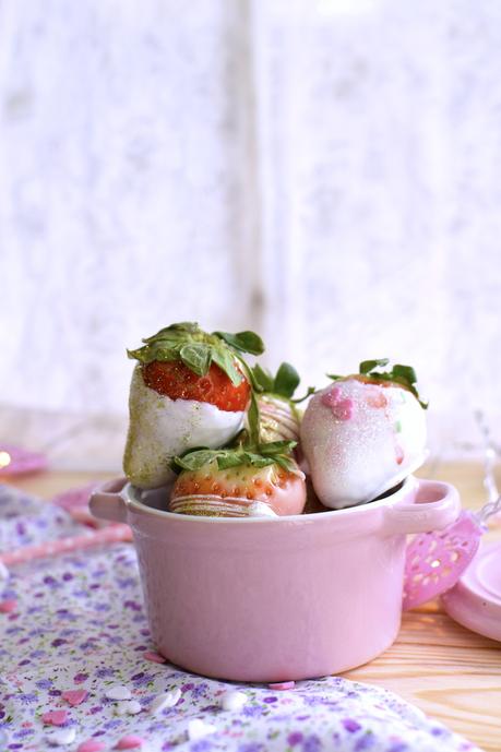 Fresas con chocolate para San Valentín.