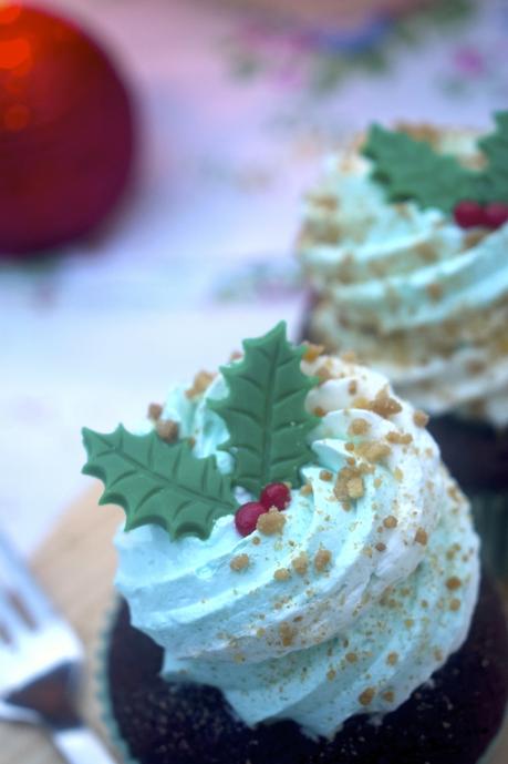 Cupcakes de turrón de Jijona y chocolate.