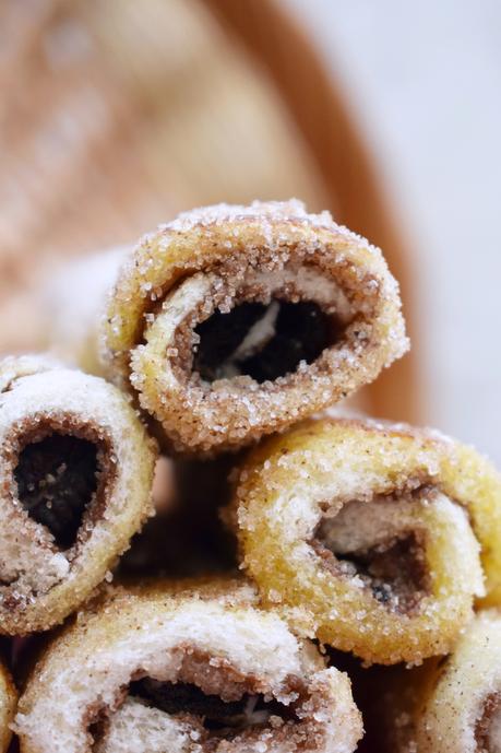 Rollitos de nutella y oreos
