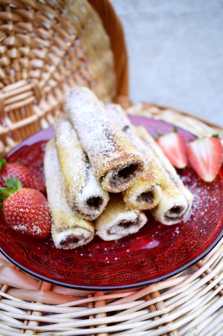 Rollitos de nutella y oreos