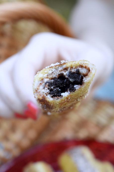 Rollitos de nutella y oreos