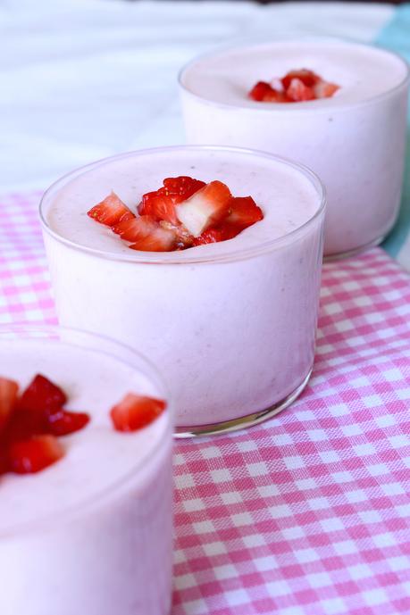 Mousse de fresa.