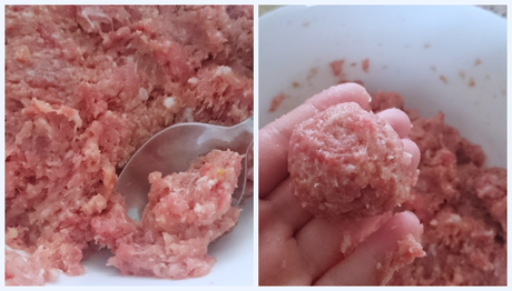 Estofado de albóndigas con patatas (paso a paso).