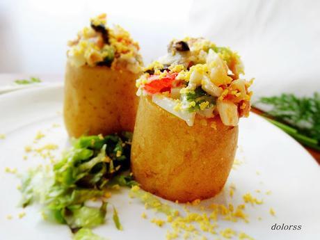 Patatas rellenas de verduras y atún Patatas rellenas de verduras y atún