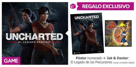 Consigue juego gratis y póster exclusivo numerado reservando Uncharted El Legado Perdido en GAME