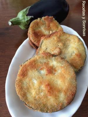 BOCADILLOS DE BERENJENA, JAMON Y QUESO