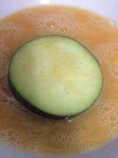 BOCADILLOS DE BERENJENA, JAMON Y QUESO