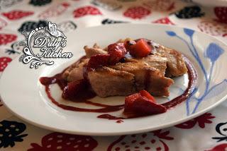 Secreto ibérico con Salsa de fresas y vino Secreto ibérico con Salsa de fresas y vino