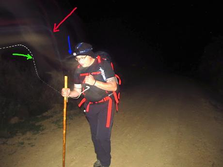 Extrañas luciérnagas, fotos de Javier Gallego García en una marcha nocturna.