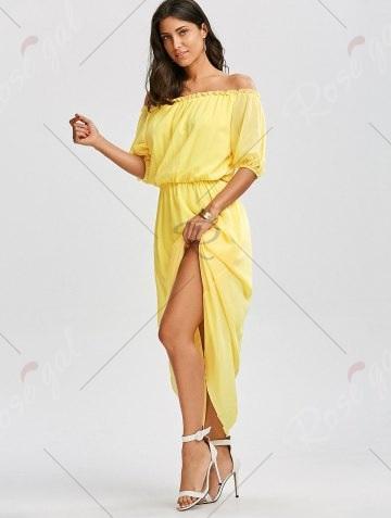 YELLOW STRAPLESS DRESS YELLOW STRAPLESS DRESS