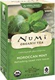 Numi Organic Tea Moroccan Mint, Full Leaf, Herbal Teasan, Caffeine Free, 18 Count non-GMO Tea Bags (Pack of 3)