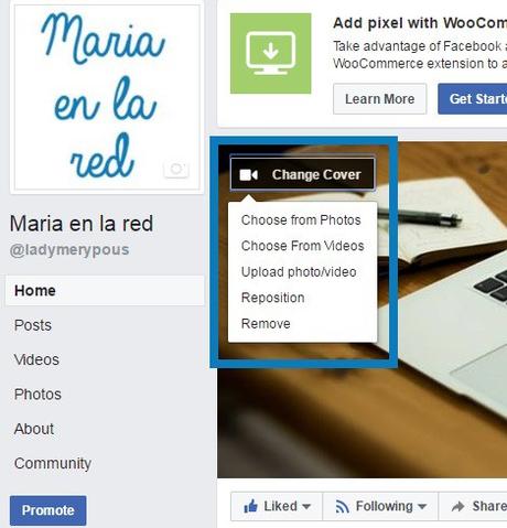 Video de portada en Facebook - Como ponerlo - Maria en la red