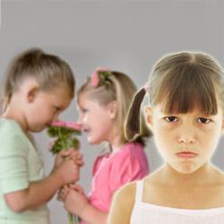 Niña con celos de amigas