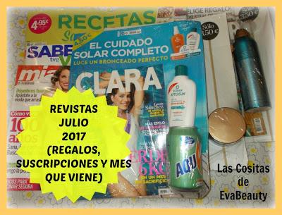 Revistas Julio 2017 (Revistas, Suscripciones y mes que viene)